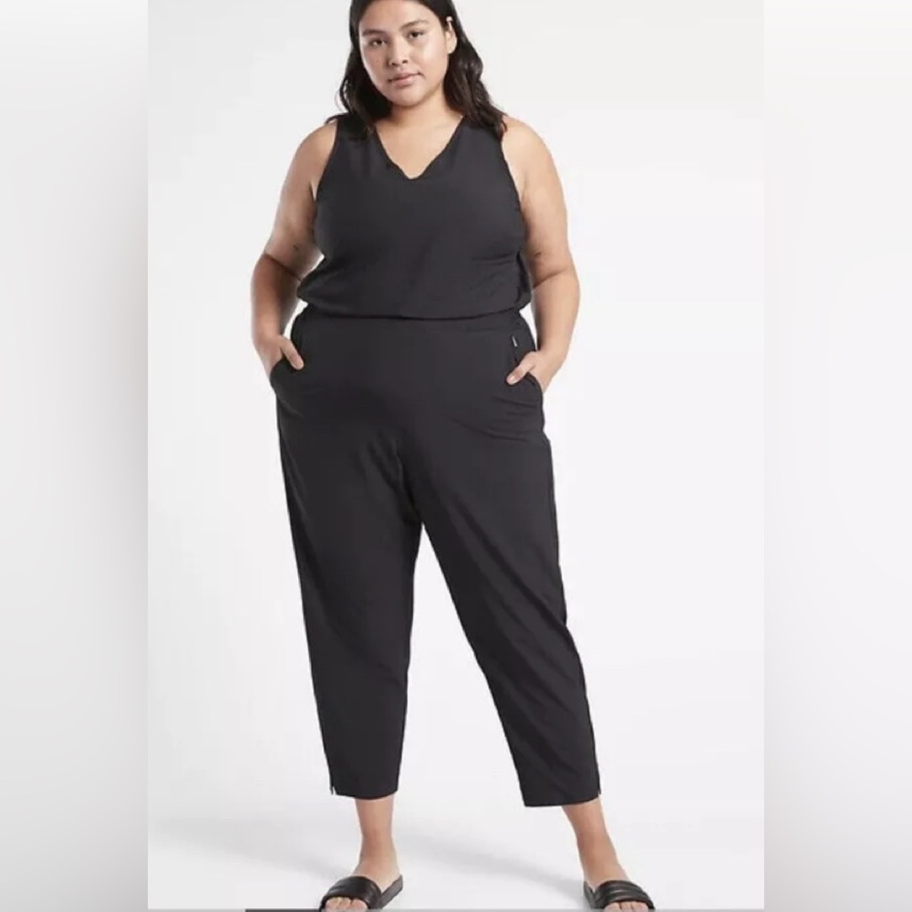 NWT Athleta Brooklyn Jumpsuit size 24. Black